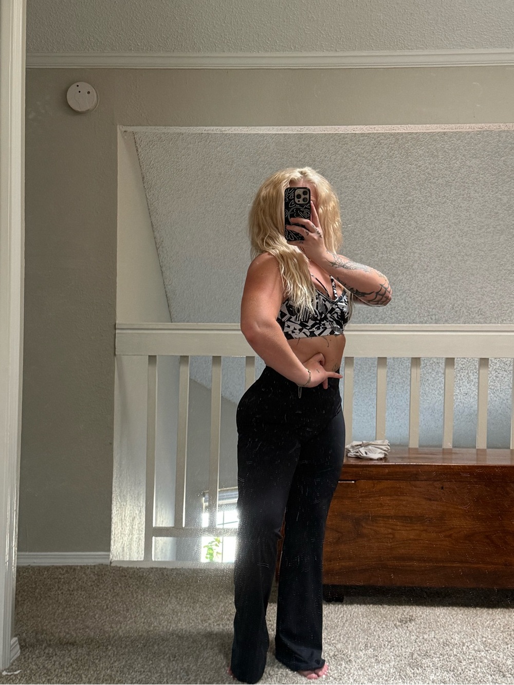 Gymshark Black High-Rise Wide-Leg Pants